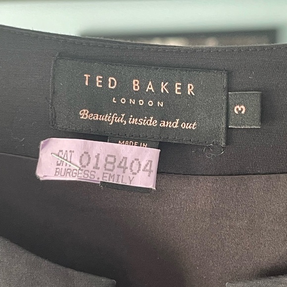 TED BAKER Black 'Jamtye' Structured Black Full 2-way Zip Dress SZ 3 = US 8 - Picture 7 of 13